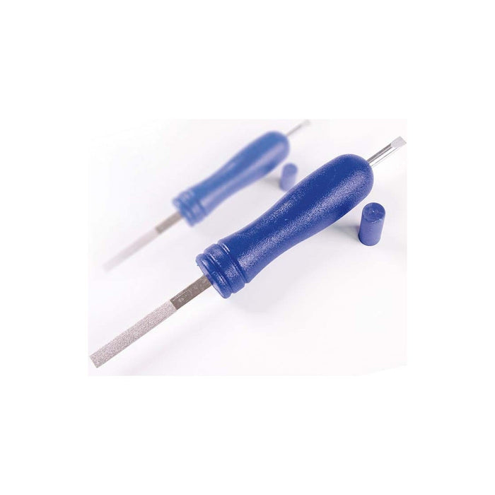 Dost diamond sharpener for gyro knife blades