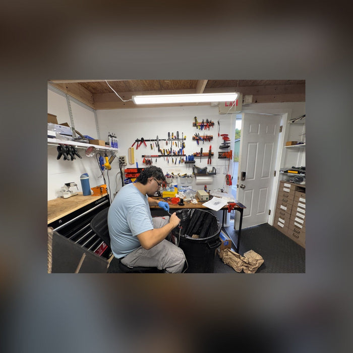 Gyros Knife service bench where slicers are repaired