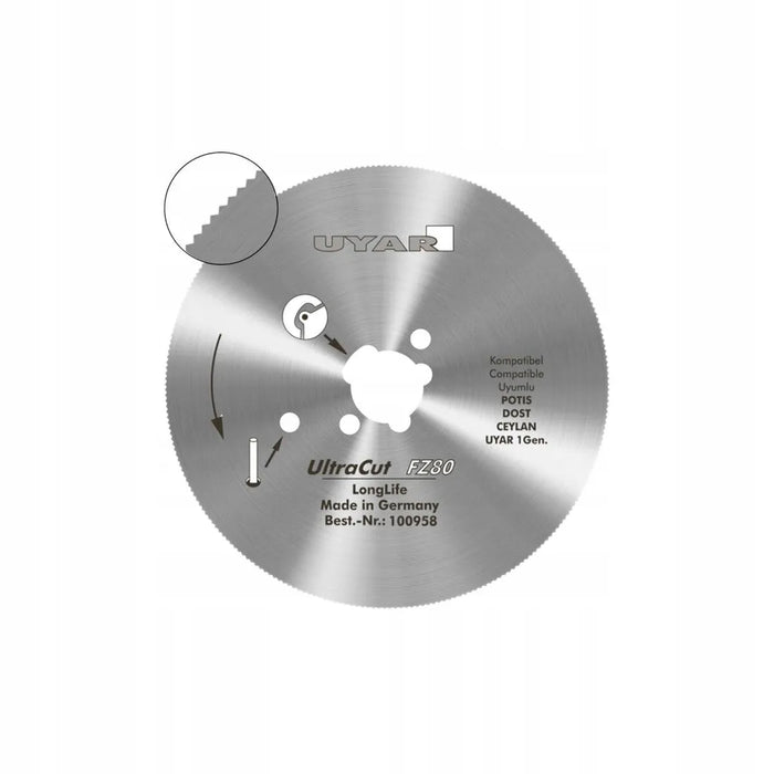 Uyar 80mm Hybrid Blade (Fine Tooth) - Ultracut, 2nd Gen